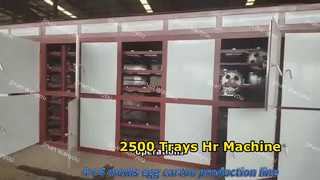 2500pcs/hr卵トレイマシン低投資スタートアップ