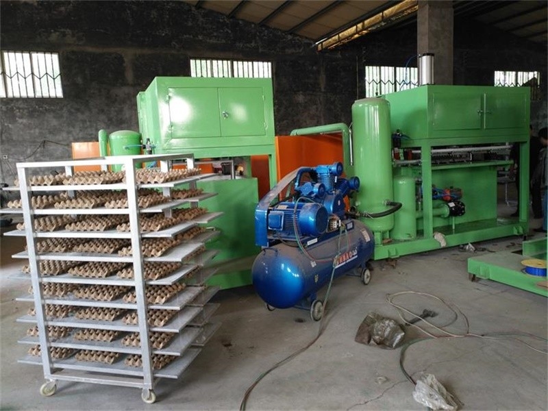 タイプ卵の皿の生産ラインを交換する、ペーパー パルプの成形機20kw-80kw