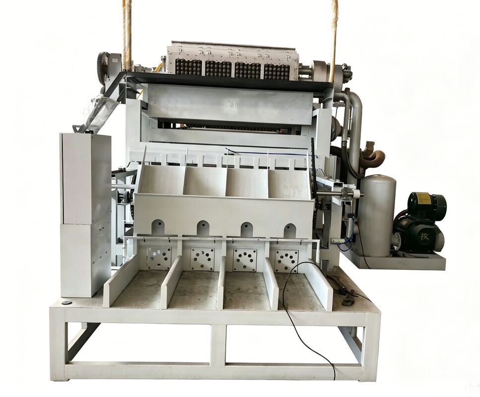 2000-3000pcs/h紙の卵トレイを作る機械 3x4 模具 4*4 模具 卵トレイマシン 成長する工場のための安定した中容量機器のために設計