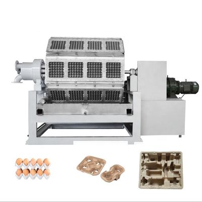 ロータリーペーパーエッグトレイマシン 4000pcs/H オレンジとグリーンのパルプ成形機、4層メタルドライヤー付き、ペーパーエッグカートン/トレイ製造用、アップルトレイ製造用